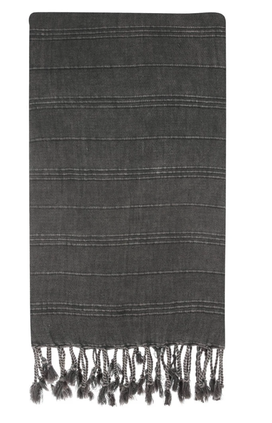 HERCULES STONE WASH BLACK TURKISH TOWEL