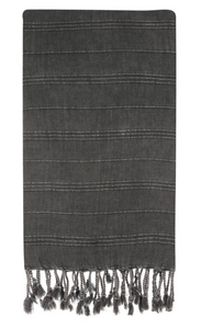 HERCULES STONE WASH BLACK TURKISH TOWEL